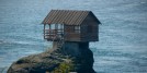 Wooden house on Drina river