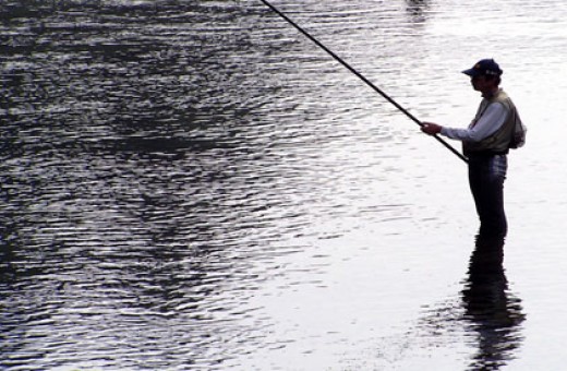 Fishing on the Drina river (Illustration)