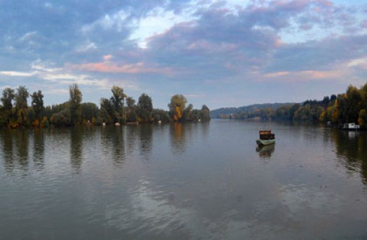 The river Danube near Grocka near Belgrade