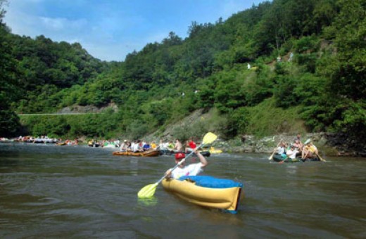 Rafting on the river Ibar