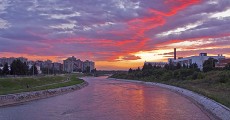Twilight on the Nišava river - Niš