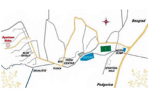 Map, Apartment Slobo - Zlatibor