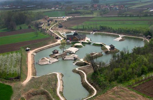 From the air, Ethno village "Moravski konaci" - Velika Plana