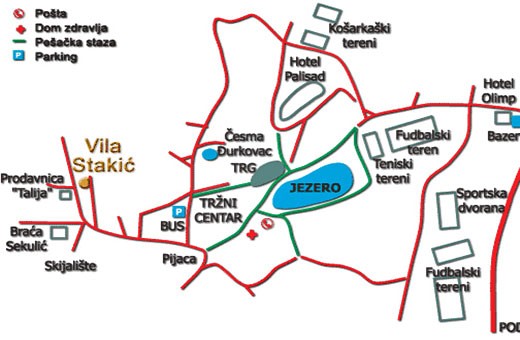 Map, Villa Stakić - Zlatibor