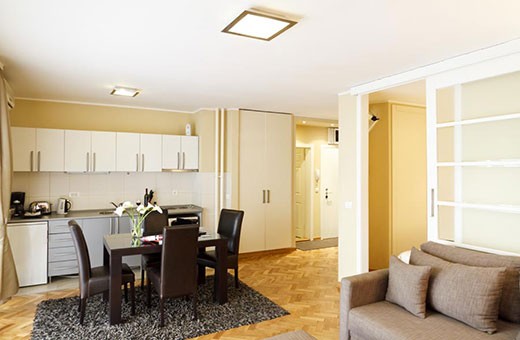 Kuhinja i trpezarija, Apartman Little Bay - Beograd