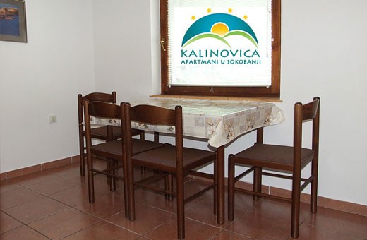 Apartman2 trpezarija, Apartmani Kalinovica - Sokobanja