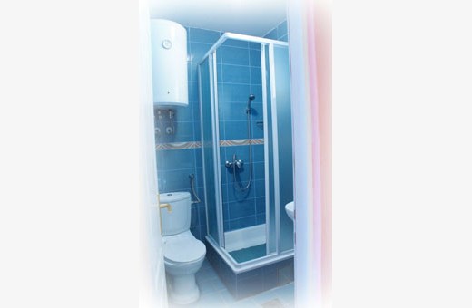 Blue apartment bathroom, Apartments Bahus - Vrdnik