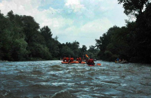 Rafting on the Ibar river