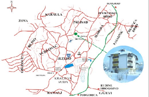 Position on map, Apartment Milivojević - Zlatibor